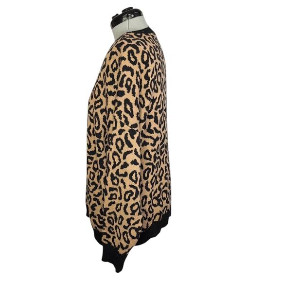 Jason Wu leopard print cotton/acrylic sweater, size 2X - Picture 2 of 8